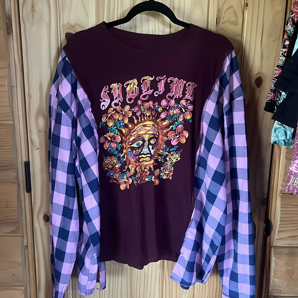 Upcycled Checkered Sublime Top